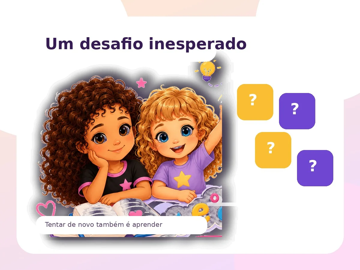 Crianças a participar num desafio educativo divertido