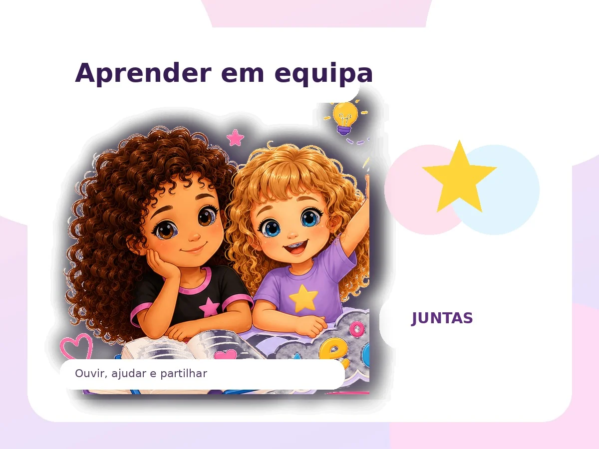 Isabel e Maria a ajudar e a ouvir com atenção