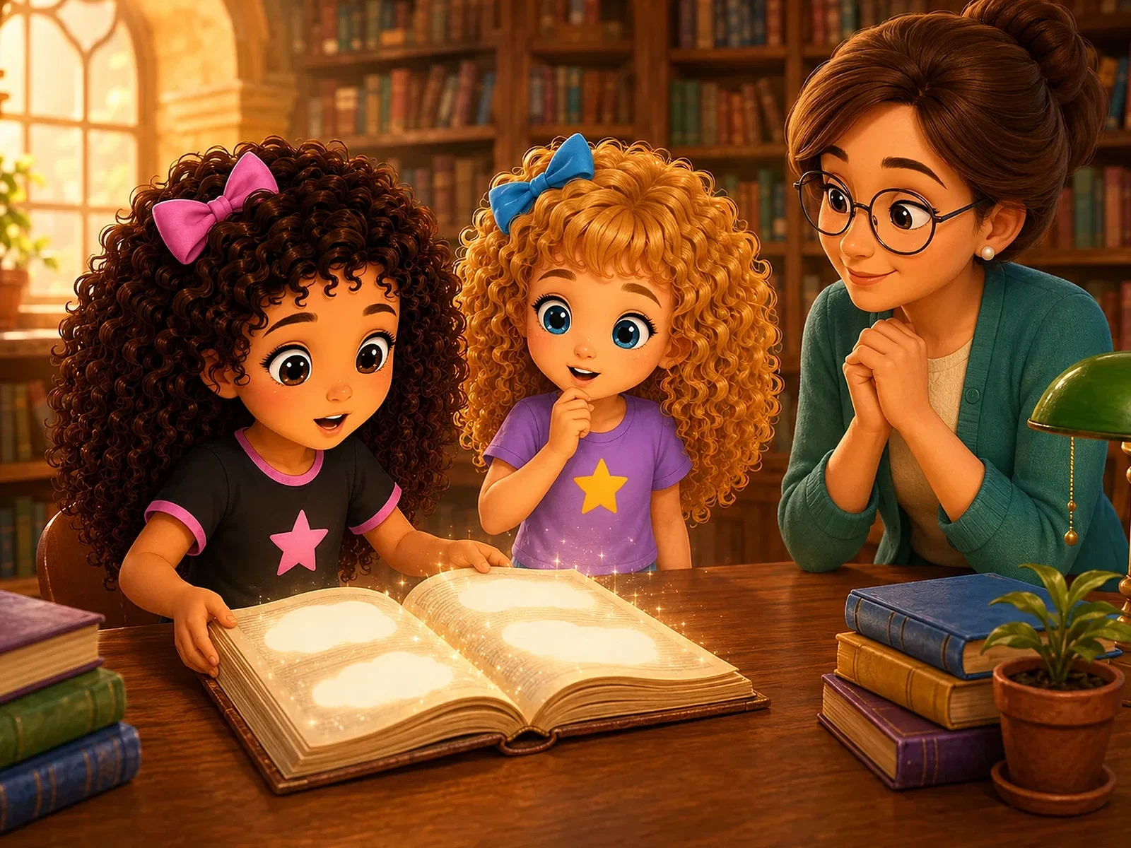 Capa da história A Biblioteca das Palavras Corajosas